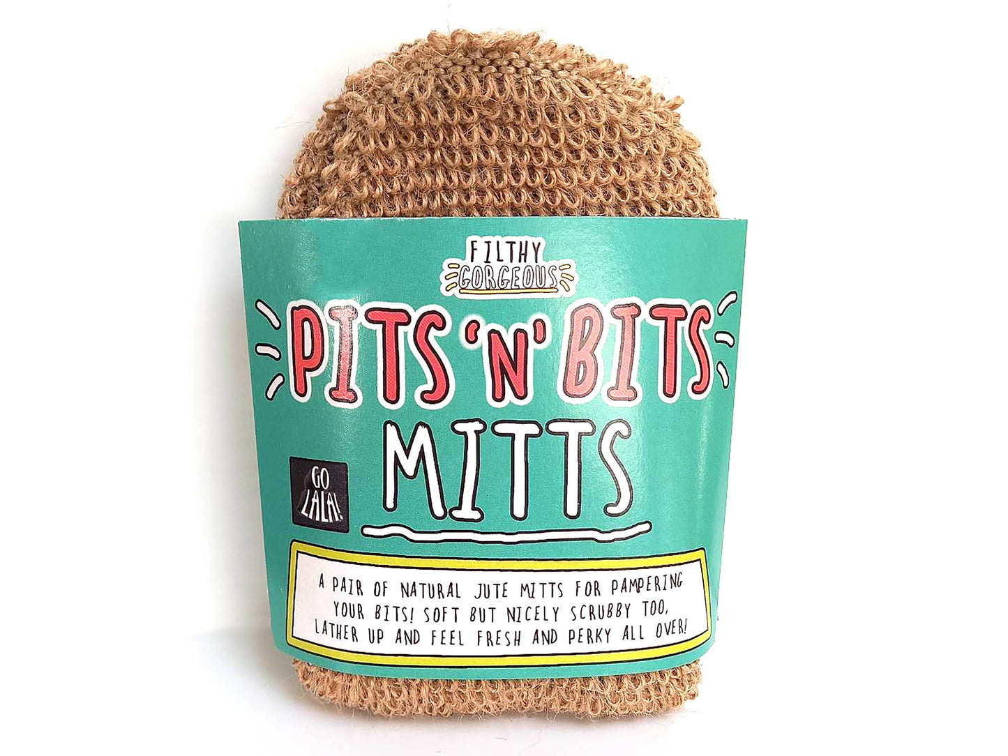 Pits 'n' Bits Mitts - Natural Jute Bath Mitts