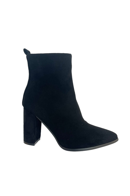 Block Heel Ankle Boots with Zip Detail Moda