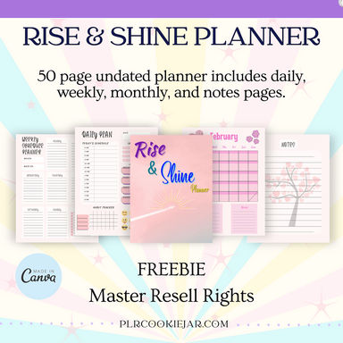 DIGITAL DOWNLOAD-FREEBIE - 50 pages-UNDATED PLANNER-.Digital instant Download-printible-editable on canva (Copy) Wonkey Donkey Bazaar