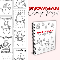 kiddies snowman & gnome coouring pages Bundle -20 pages-digital printible editibble downloads & canva docs Wonkey Donkey Bazaar