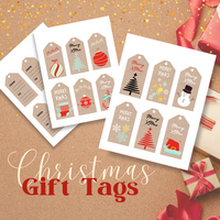 Christmas Gift tags-2 pages-digital printible editibble downloads & canva docs (Copy) Wonkey Donkey Bazaar