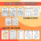 DIGITAL DOWNLOAD -PARENTS,TEACHERS,KIDDIES-KIDS LEAF ACTIVITY PACKActivity-20Pages (PDF & Canva Template, editable on canva, printible Wonkey Donkey Bazaar