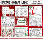 DIGITAL DOWNLOAD -PARENTS,TEACHERS,KIDDIES-CHRISTMAS ACTIVITY BUNDLE-9. Pages (PDF & Canva Template, editable on canva, printible Wonkey Donkey Bazaar