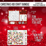 DIGITAL DOWNLOAD -PARENTS,TEACHERS,KIDDIES-CHRISTMAS ACTIVITY BUNDLE-9. Pages (PDF & Canva Template, editable on canva, printible Wonkey Donkey Bazaar