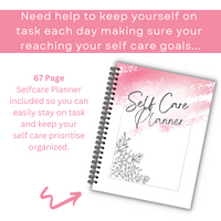 DIGITAL DOWNLOAD- Done For You -PINK OR TAN SELF-CARE PLANNER- 105 PAGE-INSTANT DOWNLOAD/ PrintablE, EDITABLE ON  CANVA