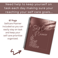 DIGITAL DOWNLOAD- Done For You -PINK OR TAN SELF-CARE PLANNER- 105 PAGE-INSTANT DOWNLOAD/ PrintablE, EDITABLE ON  CANVA