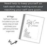 DIGITAL DOWNLOAD- Done For You -BLACK & WHITE/SELF-CARE PLANNER- 105 PAGE-INSTANT DOWNLOAD/ PrintablE, EDITABLE ON  CANVA