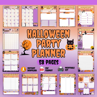 OCT4TH-DIGITAL DOWNLOAD -KIDDIES/mums- HALLOWEEN PARTY PLANNER-70  Pages (PDF PRINTIBLES