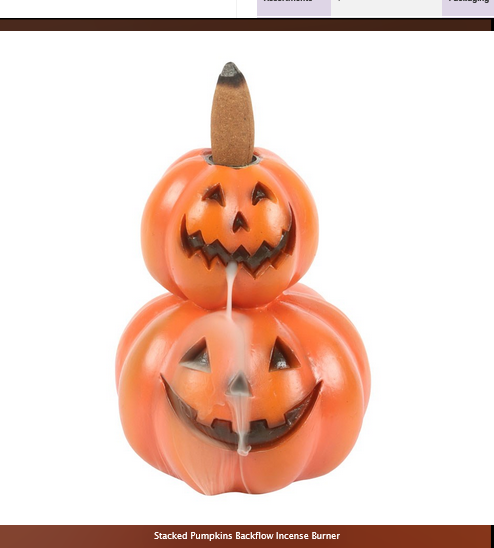 HALLOWEEN-STACKED PUMPKIN BACKFLOW BURNER-BEST SELLER