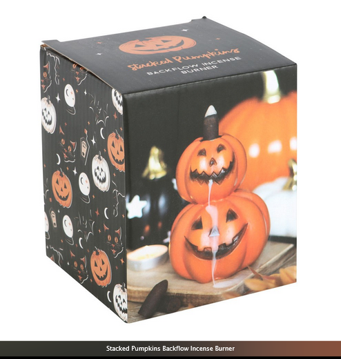 HALLOWEEN-STACKED PUMPKIN BACKFLOW BURNER-BEST SELLER