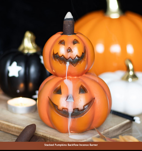 HALLOWEEN-STACKED PUMPKIN BACKFLOW BURNER-BEST SELLER