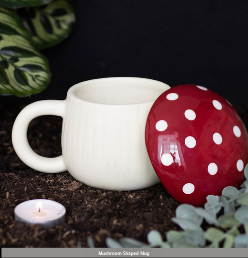 HALLOWEEN-HALLOWEEN-AUTUMN Natural Mushroom Shaped Mug-BEST SELLER