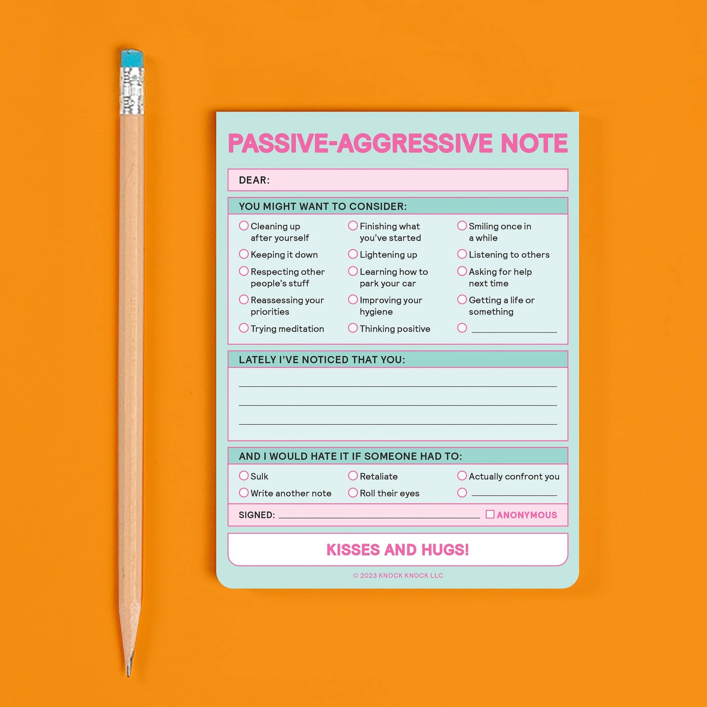 Knock Knock Passive Aggressive Nifty Note (Pastel Version) Knock Knock UK