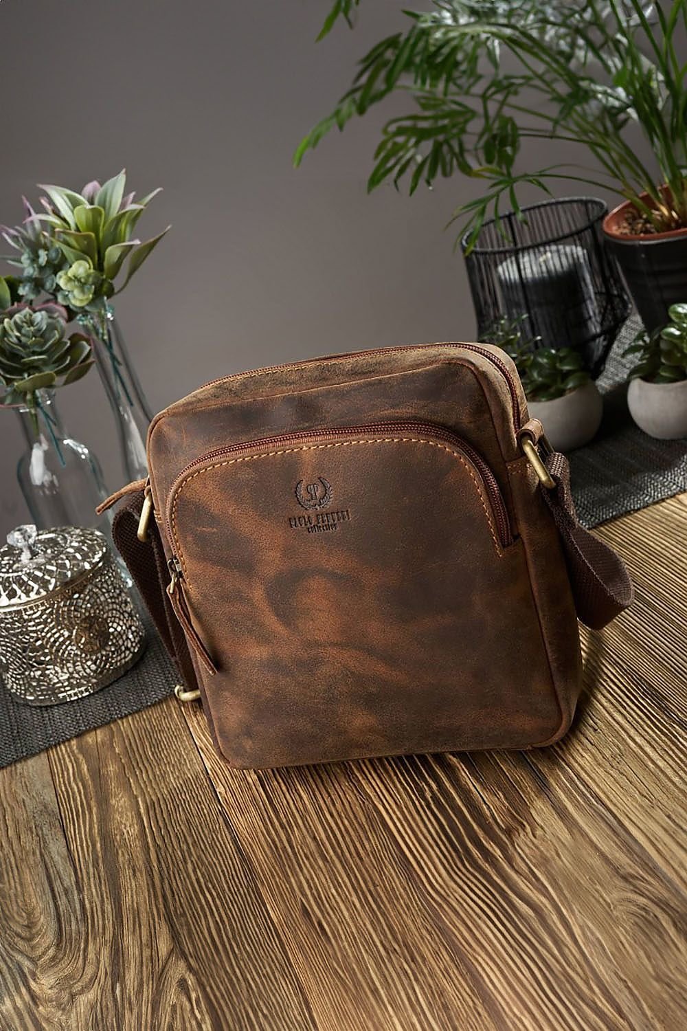 Natural leather bag model 191536 Galanter Galanter