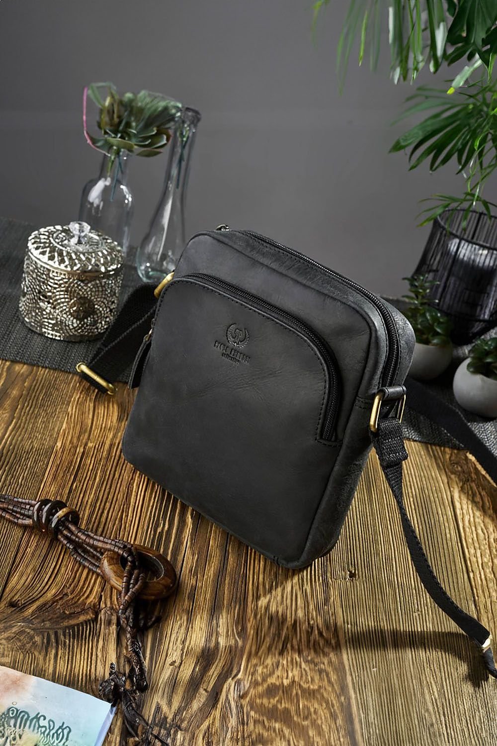 Natural leather bag model 191536 Galanter Galanter