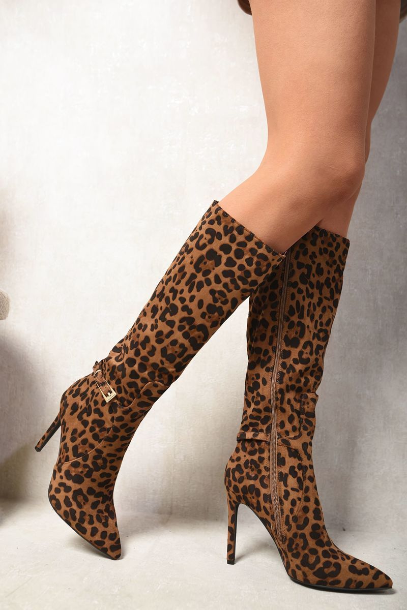 Side Zip Stiletto Boots Moda