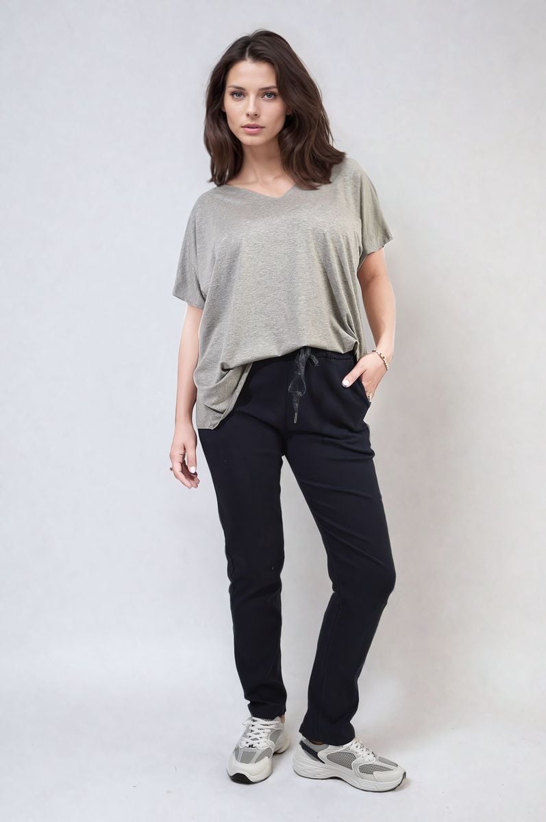 Casual Drawstring Trousers Moda