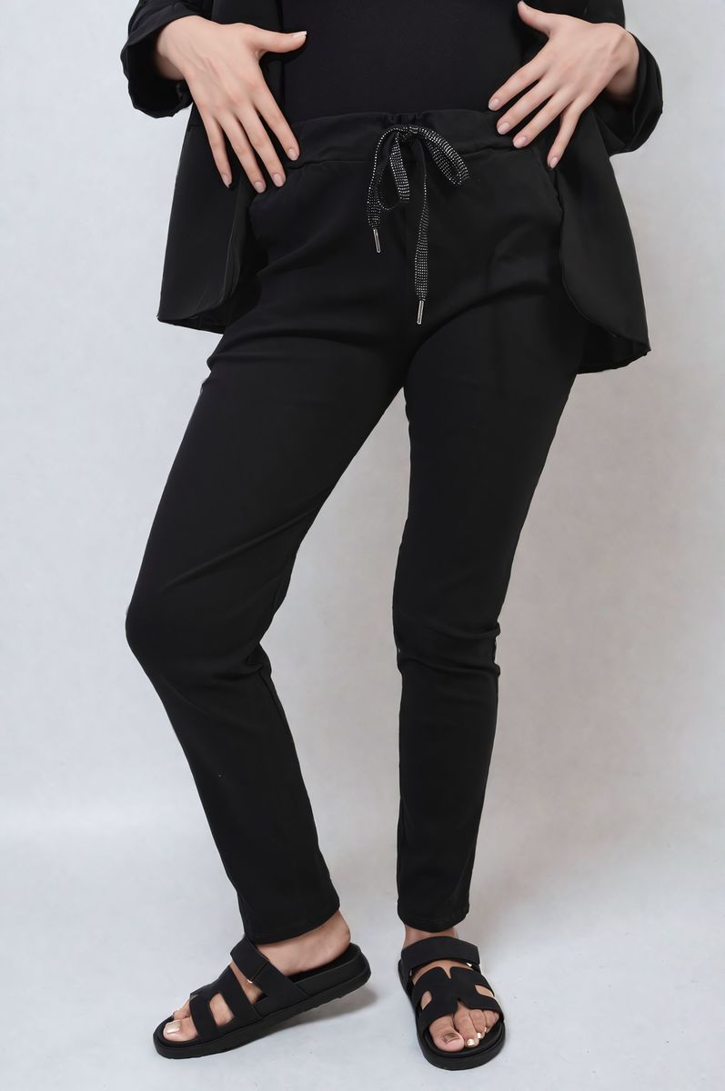 Casual Drawstring Trousers Moda