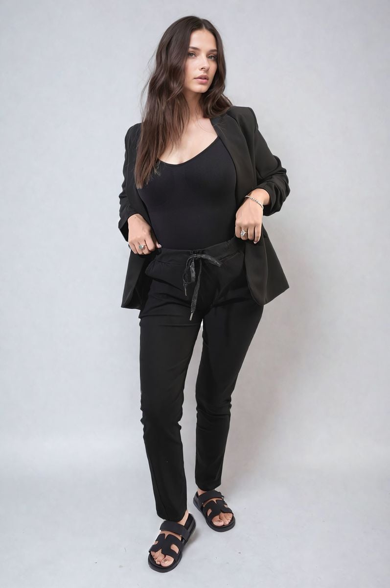 Casual Drawstring Trousers Moda