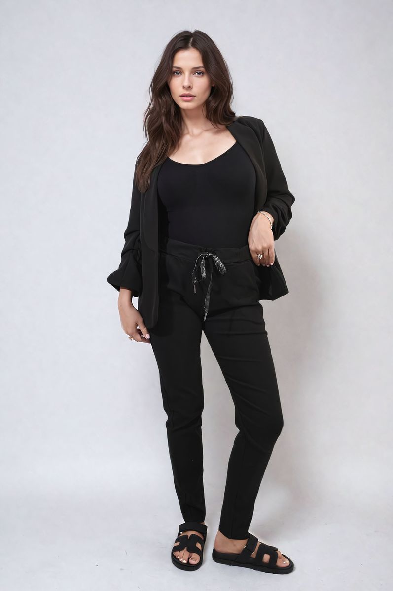 Casual Drawstring Trousers Moda