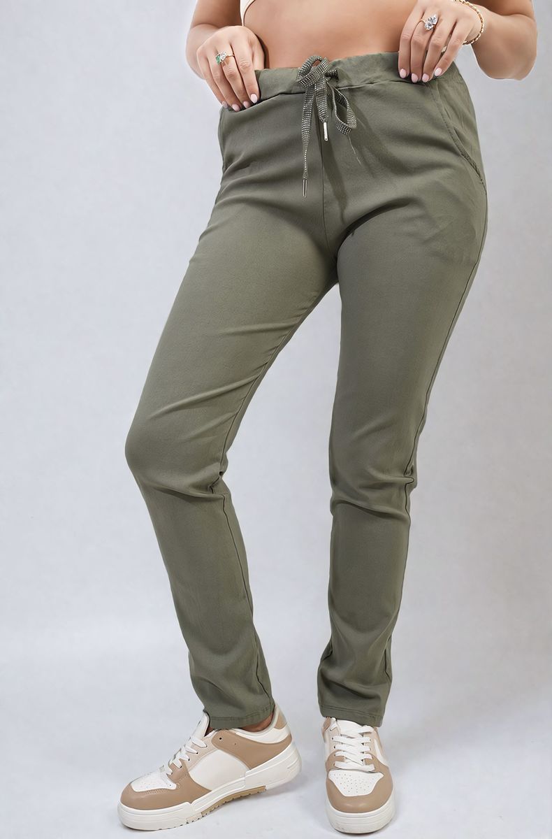 Casual Drawstring Trousers Moda