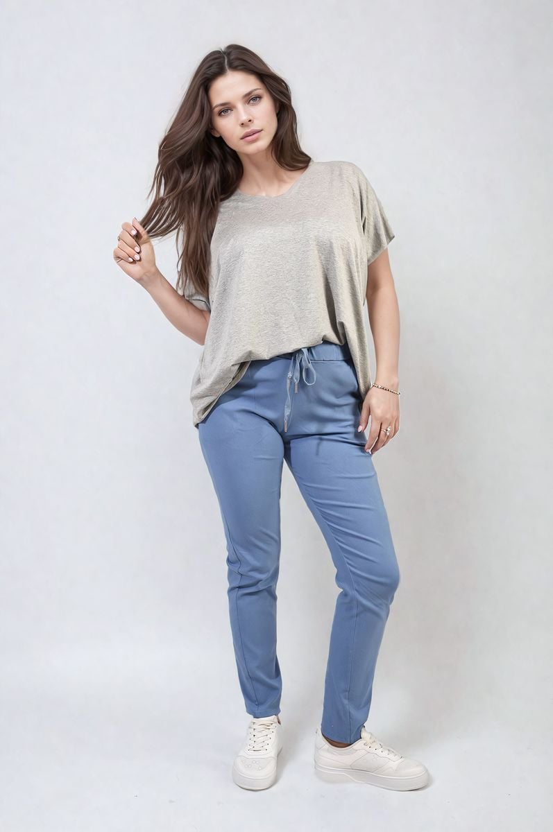 Casual Drawstring Trousers Moda