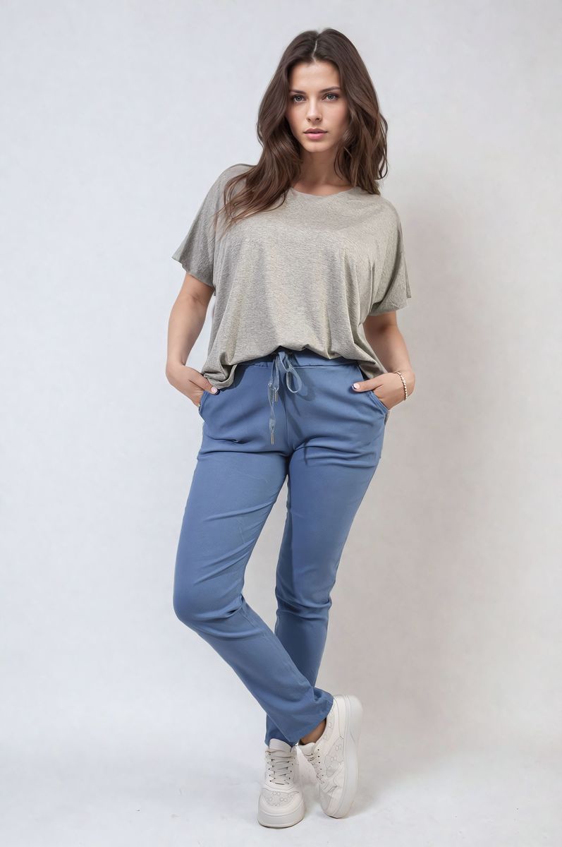 Casual Drawstring Trousers Moda