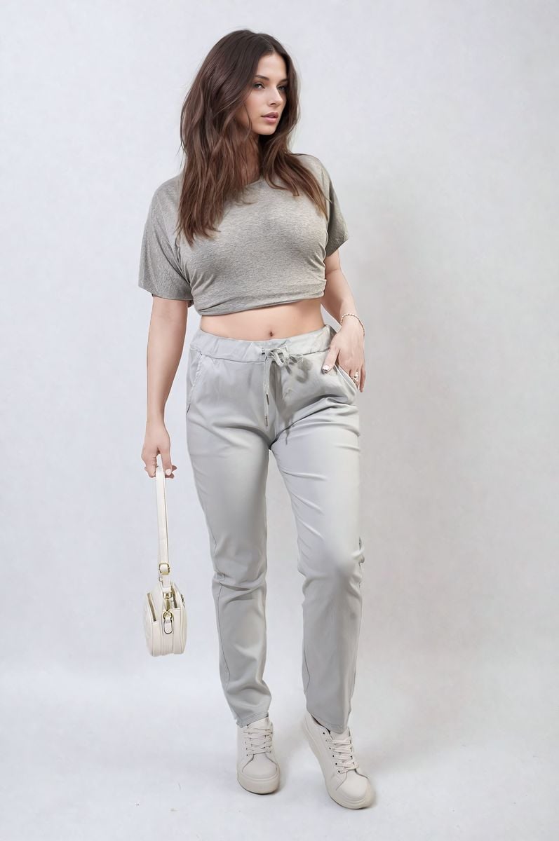 Casual Drawstring Trousers Moda