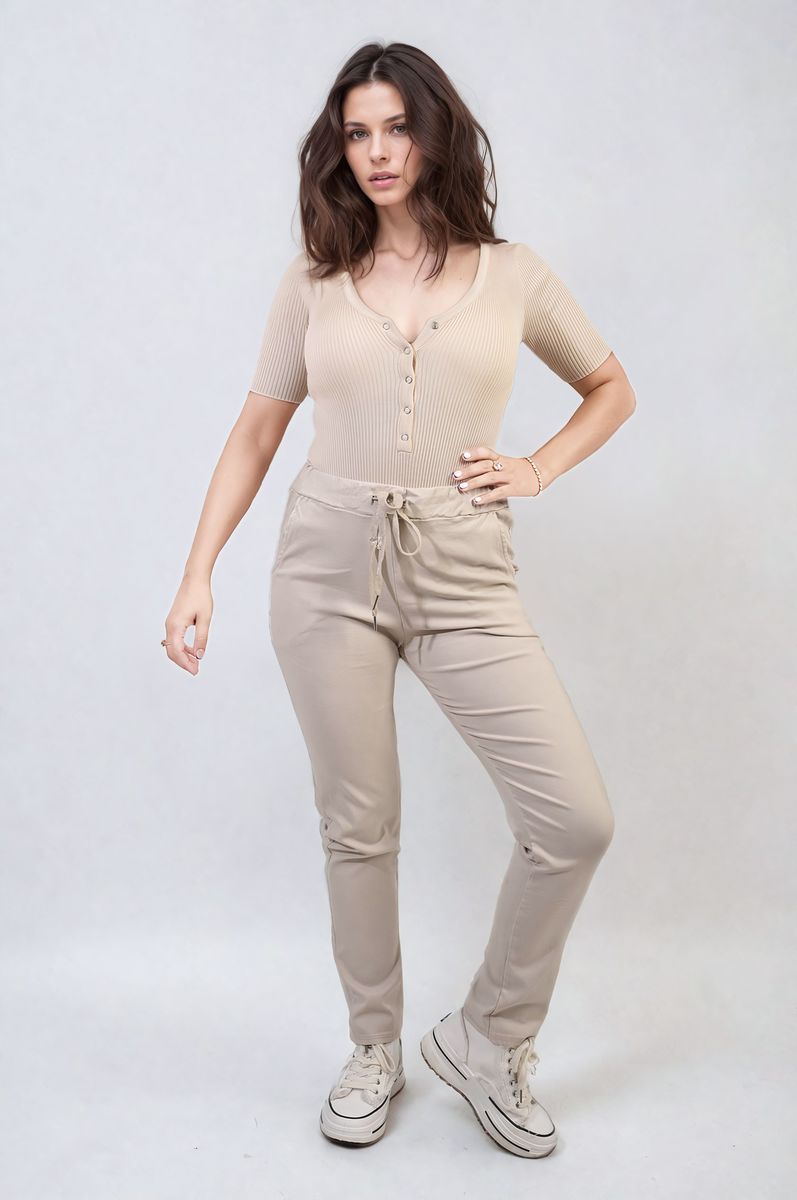 Casual Drawstring Trousers Moda