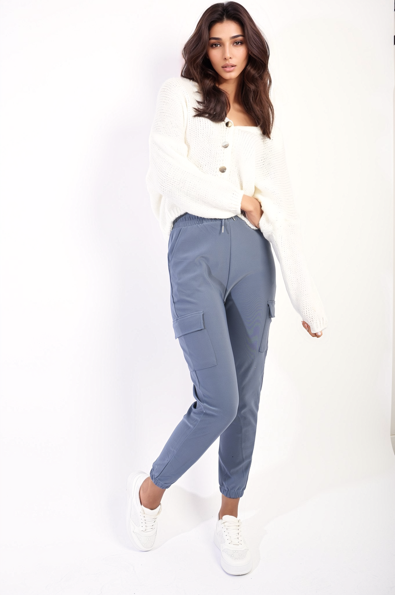 Cargo Pocket Trouser with Drawstring Moda