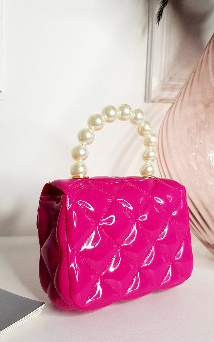 Fold Over bag with Pearl Handle Moda