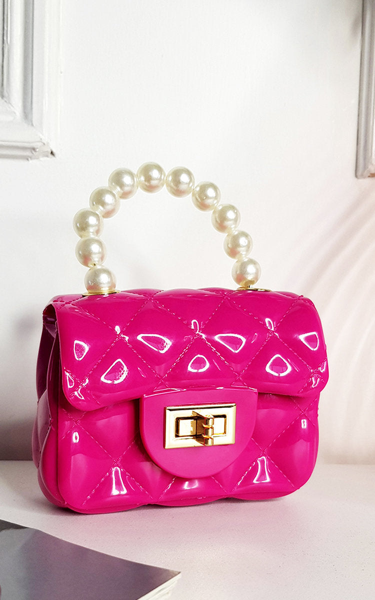 Fold Over bag with Pearl Handle Moda