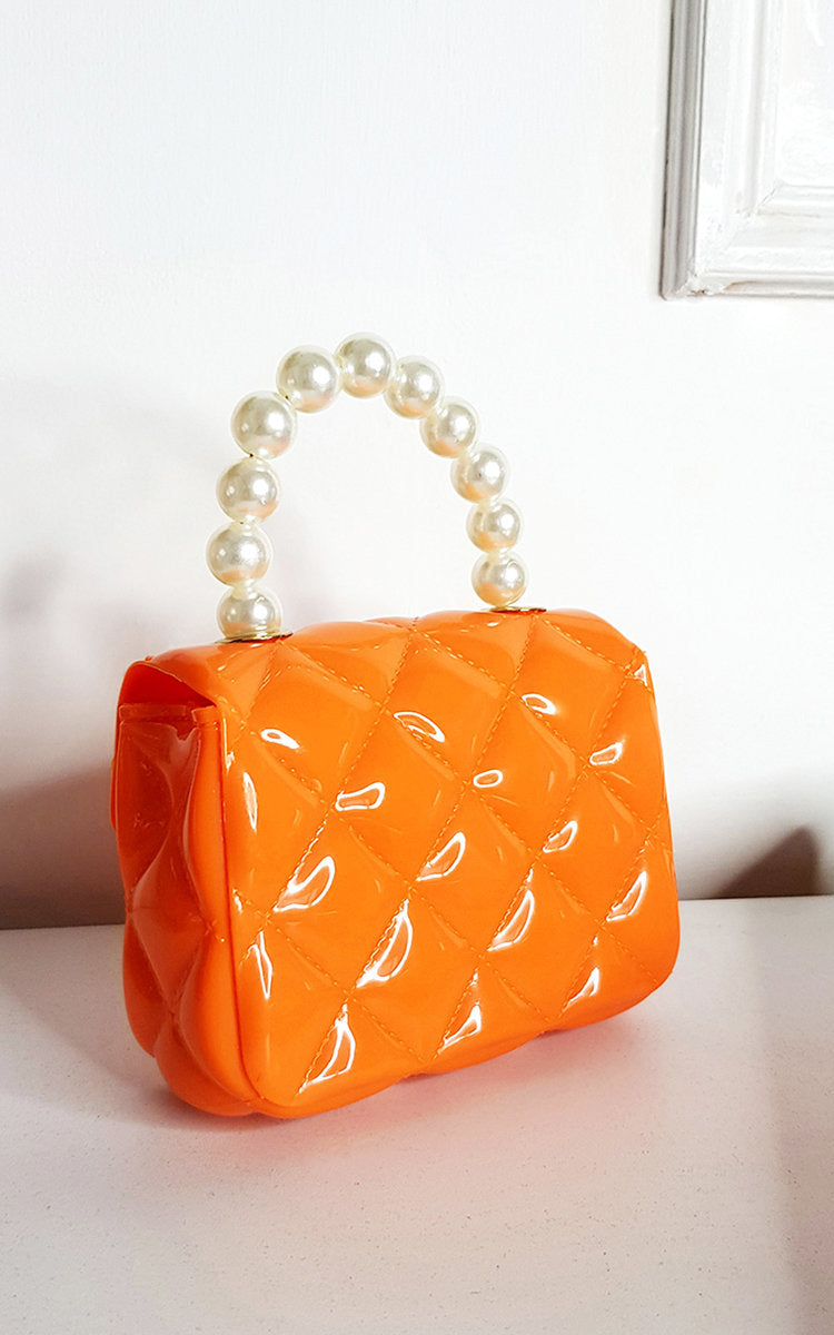 Fold Over bag with Pearl Handle Moda