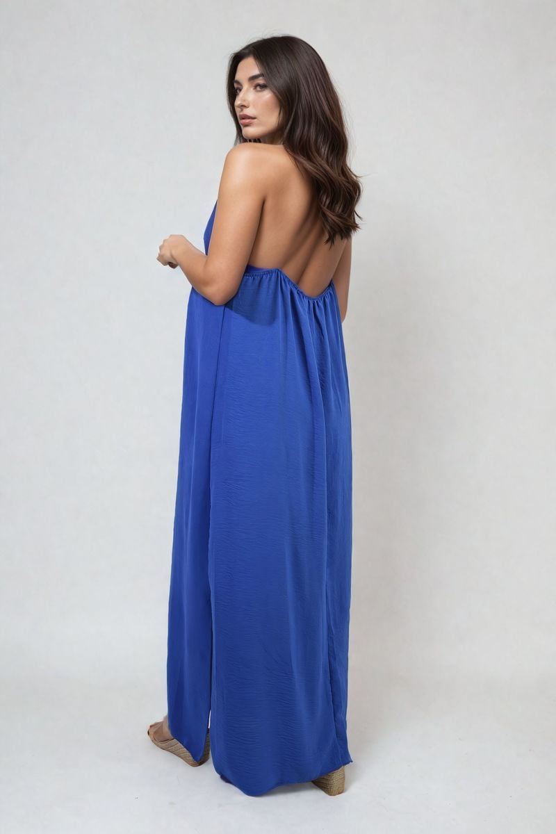 Spaghetti Strap Side Slit Maxi Dress Moda