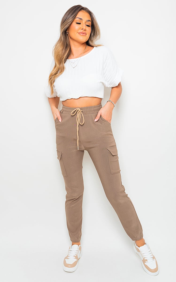 Cargo Pocket Trouser with Drawstring Moda