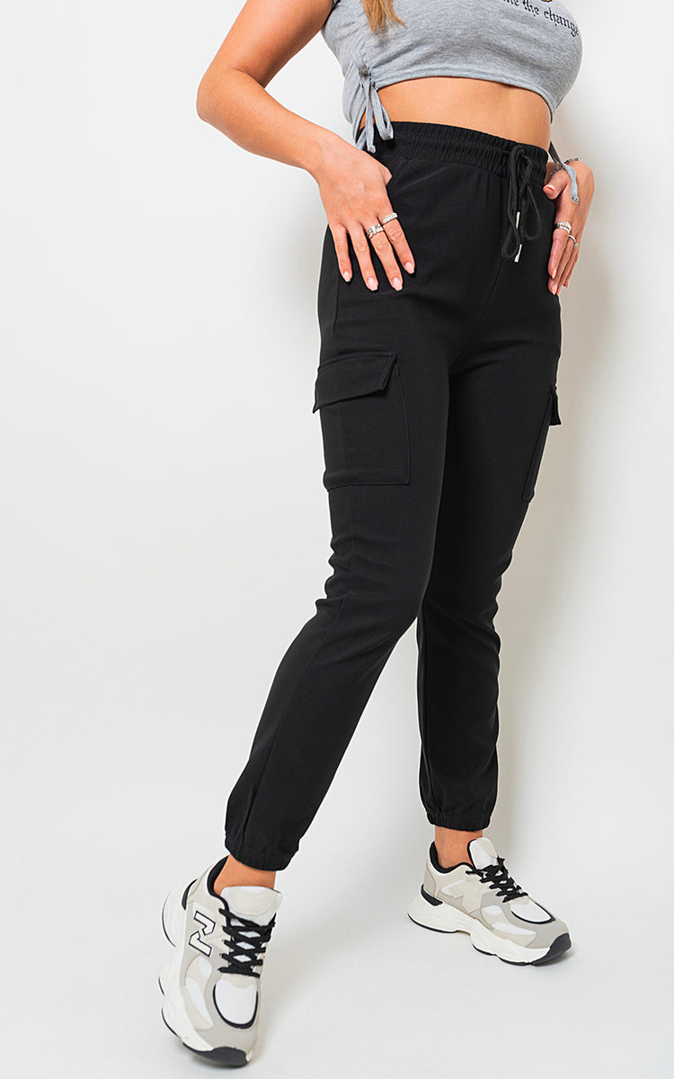 Cargo Pocket Trouser with Drawstring Moda