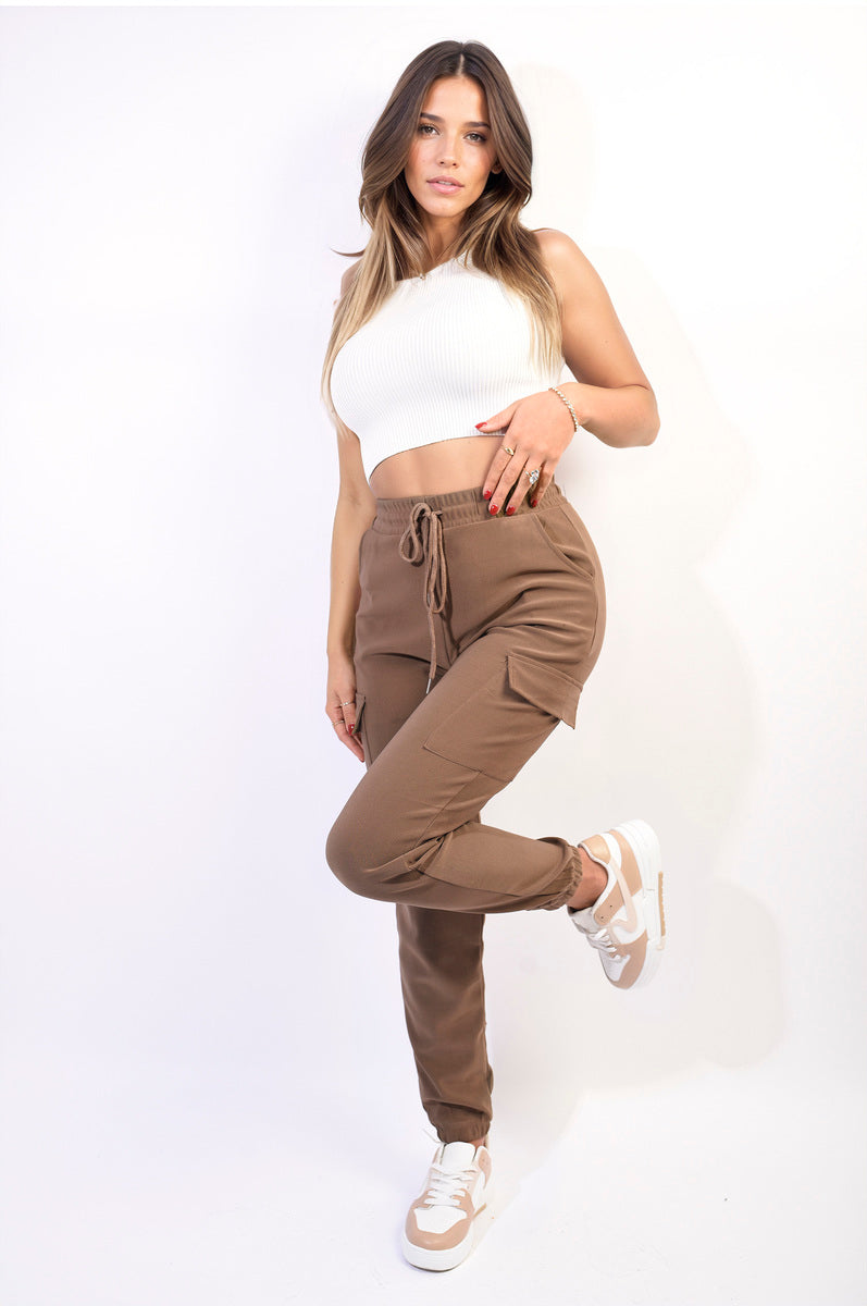 Cargo Pocket Trouser with Drawstring Moda