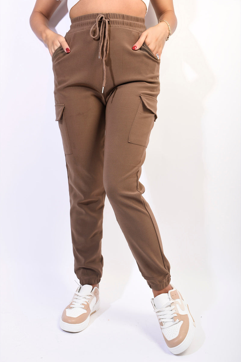 Cargo Pocket Trouser with Drawstring Moda