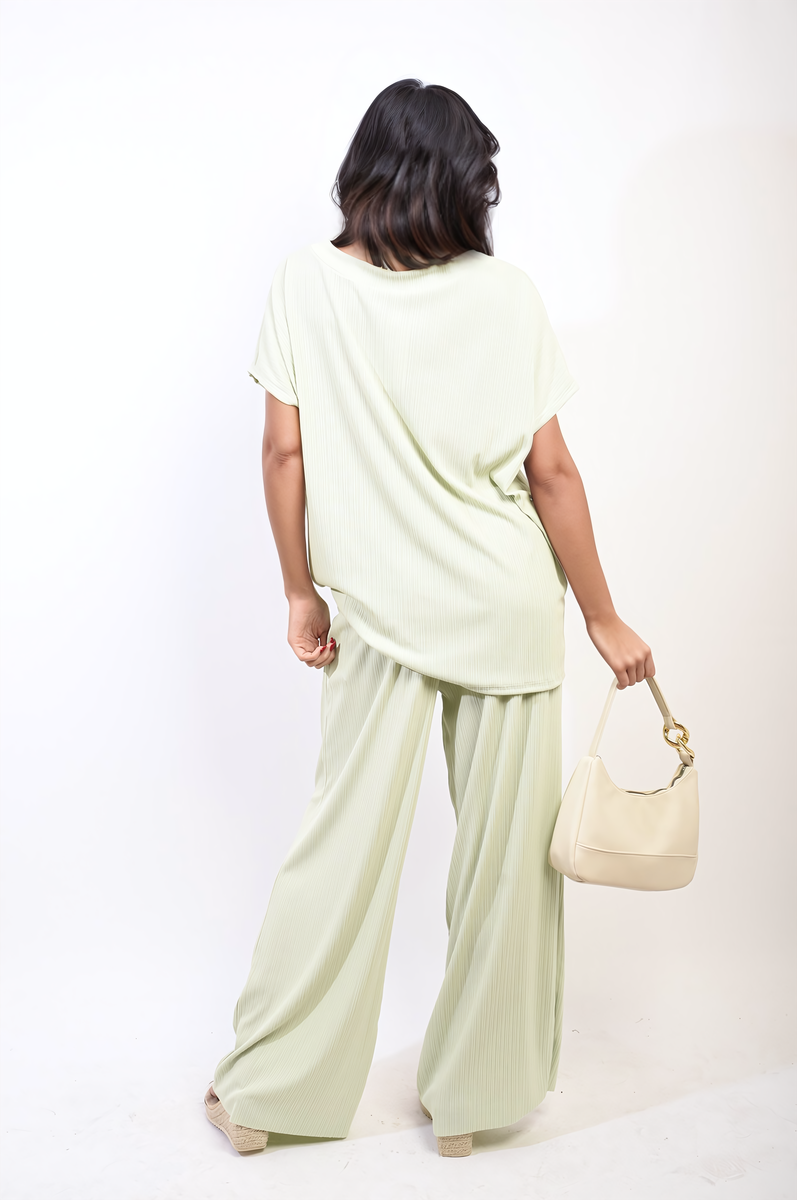 Oversized Top and Wide Leg Trouser Co-ord Set Moda