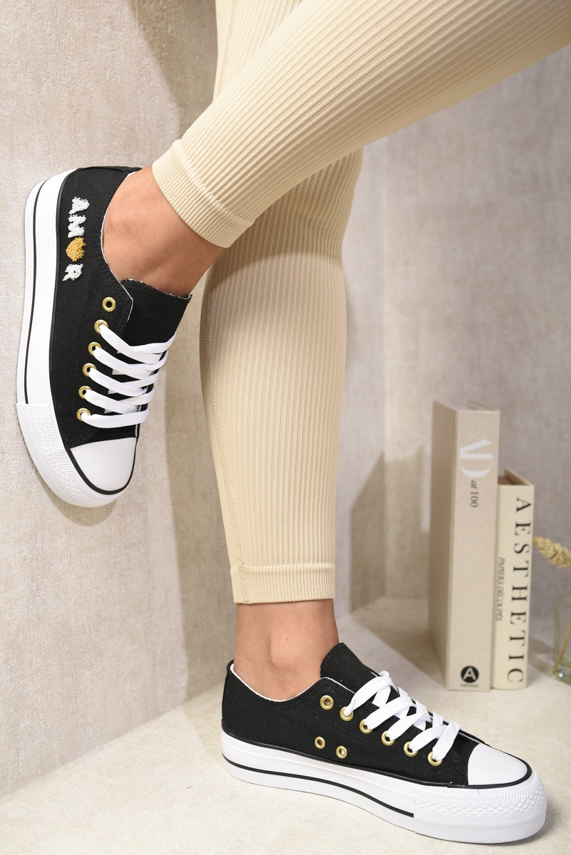 Lace Up Amor Side Detail Chunky Trainers Moda