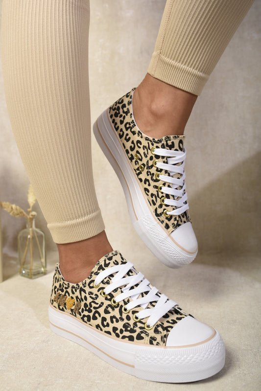 Lace Up Amor Side Detail Chunky Trainers Moda