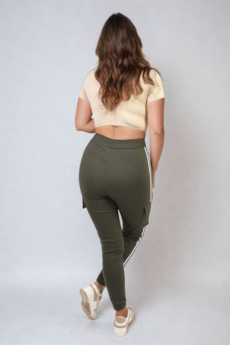 Drawstring Waist Cargo Trouser Moda