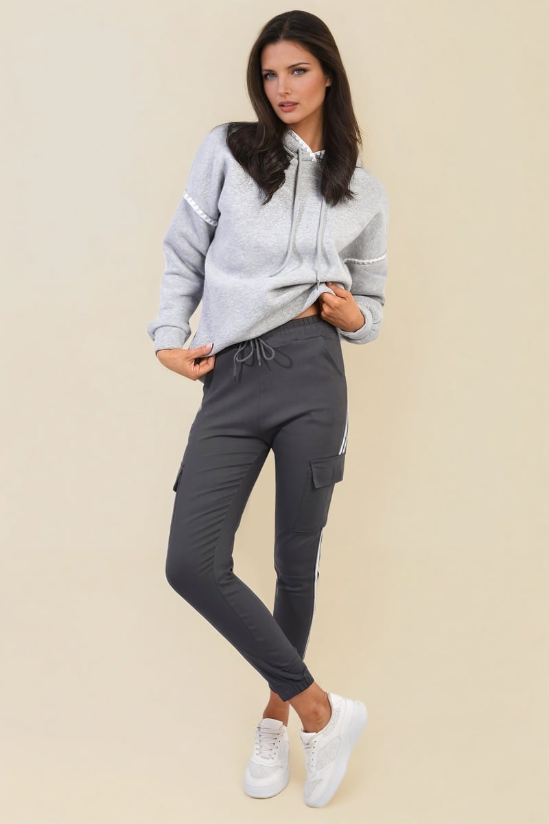 Drawstring Waist Cargo Trouser Moda