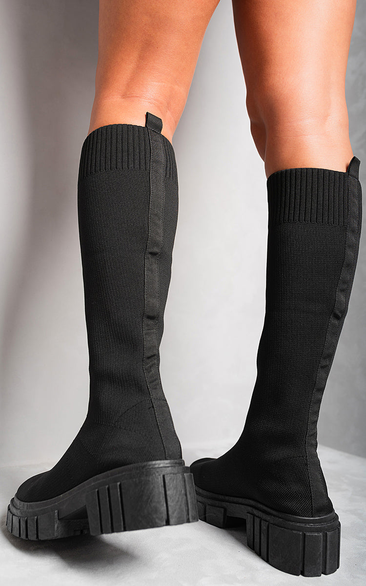 Knee High Chunky Sock Boots