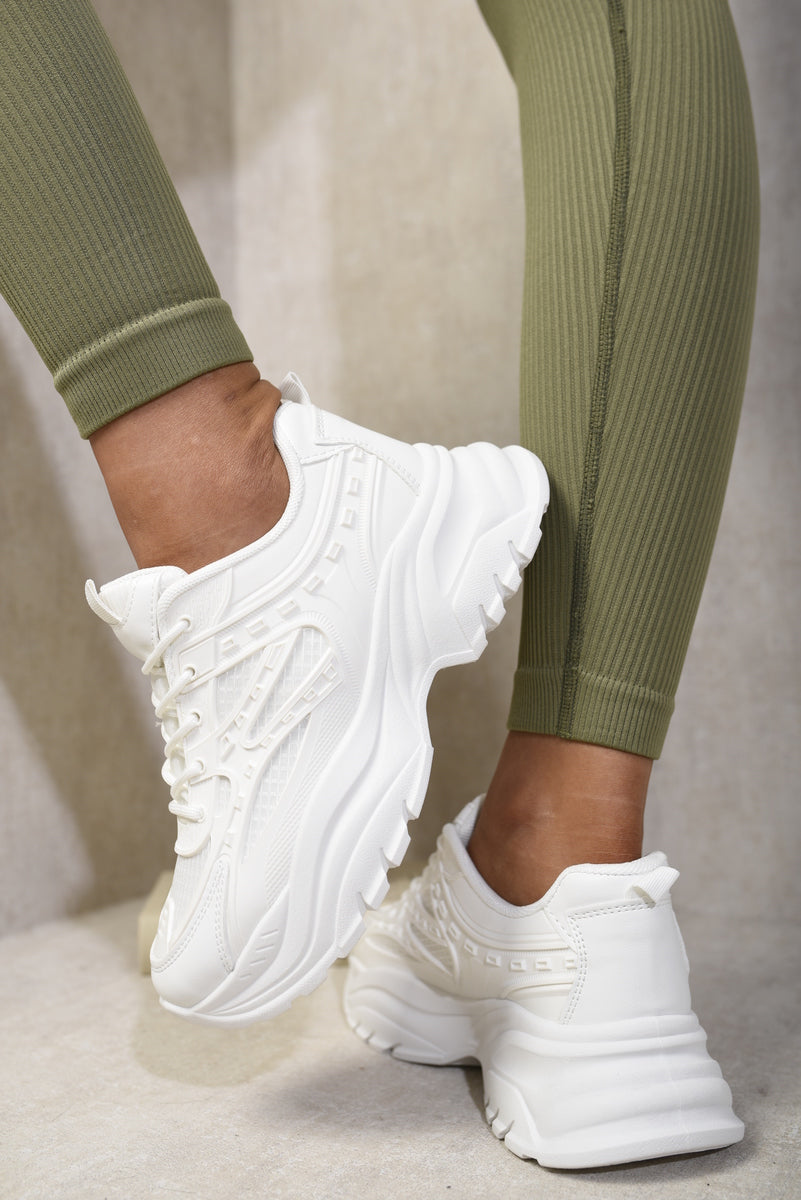 Wedge Lace-Up Chunky Trainers Moda