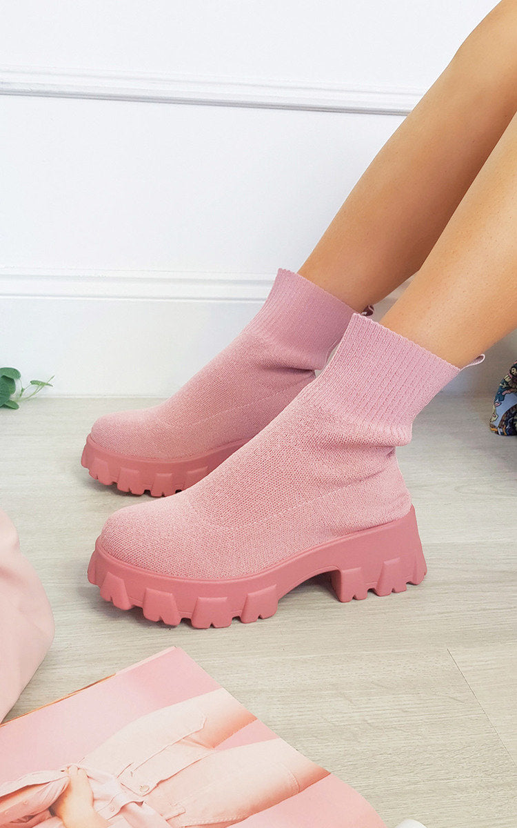 Chunky Sock Boots Moda