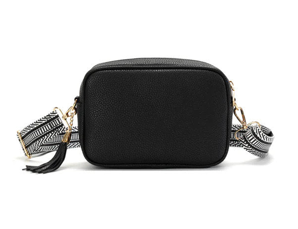 Faux Leather Bag with Strap Detail Moda