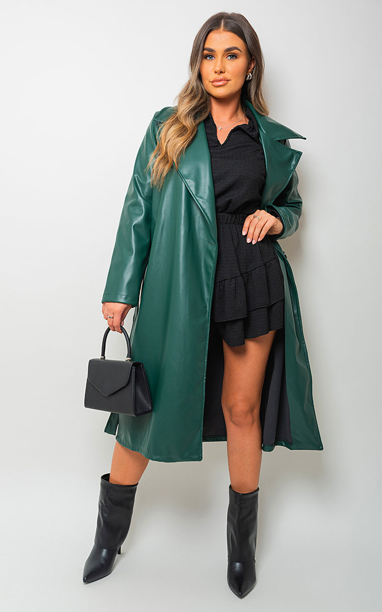 Longline Belted Trench Coat