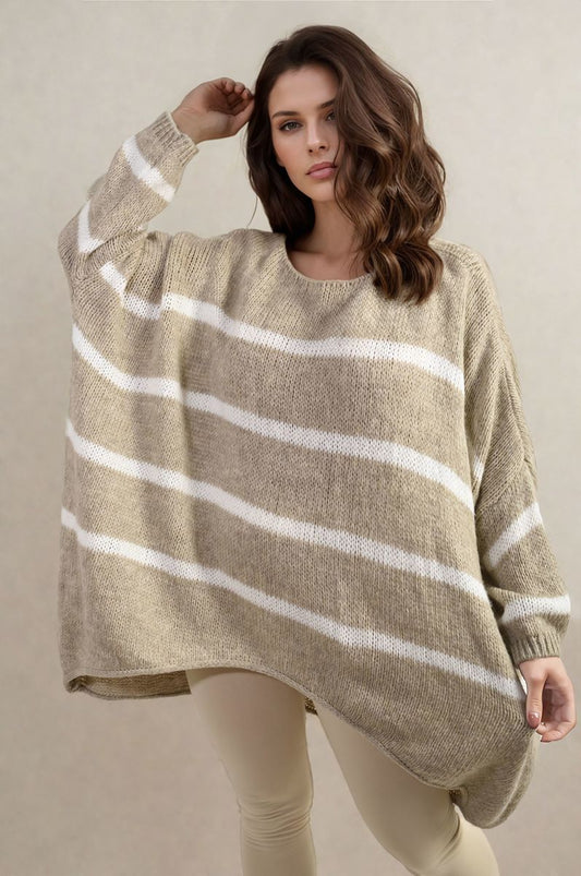 Stripe Oversized Knitted Jumper