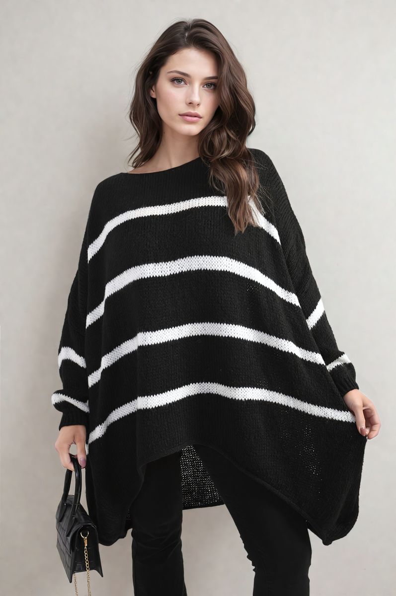 Stripe Oversized Knitted Jumper